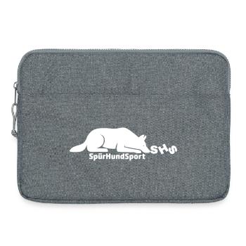 SHS Logo weiss - Laptoptasche 15" - Grau meliert - Vorne