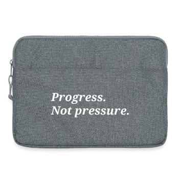 Fortschritt. Kein Druck. - Laptoptasche 15" - Grau meliert - Vorne