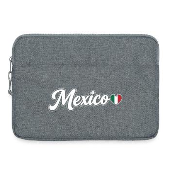 Scénario du Mexique avec un cœur de drapeau Patriotique - Sacoche pour ordinateur portable 15 pouces - gris chiné - Devant