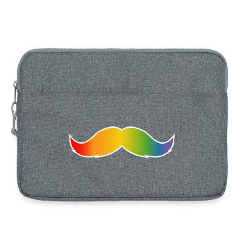 LGBT Regenbogen Bart LGBT lgbtqi queer - Laptoptasche 15" - Grau meliert - Vorne
