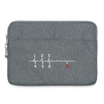 Équipement de battement de cœur - Sacoche pour ordinateur portable 15 pouces - gris chiné - Devant