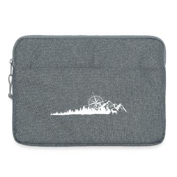 Kompass Bergkamm Silhouette - Laptoptasche 15" - Grau meliert - Vorne