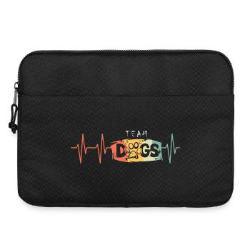 pulse dogs sign logo retro vintage heartbeat - Laptop bag 15" - black - Front