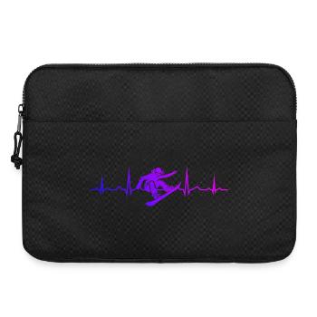 Klassisches Snowboard Motiv für Frauen - Laptoptasche 15" - Schwarz - Vorne