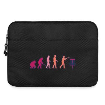 Disc Golf Evolution Funny Disc Golfer Flying Disc - Laptop bag 15" - black - Front