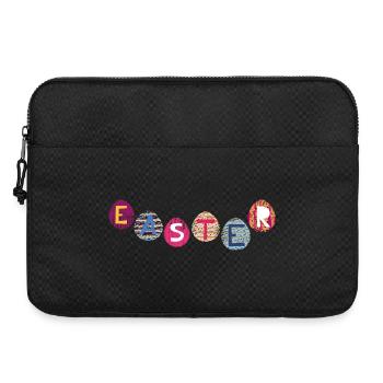Lettres de Pâques sur des œufs colorés - Sacoche pour ordinateur portable 15 pouces - noir - Devant