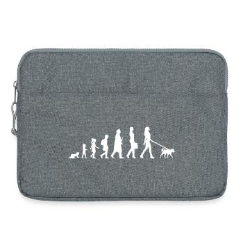 Évolution d’un propriétaire de chien - Sacoche pour ordinateur portable 15 pouces - gris chiné - Devant