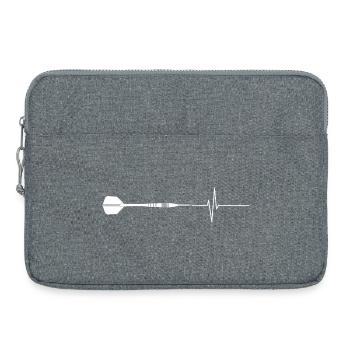 Dart Dartpfeil Dartscheibe - Laptoptasche 15" - Grau meliert - Vorne