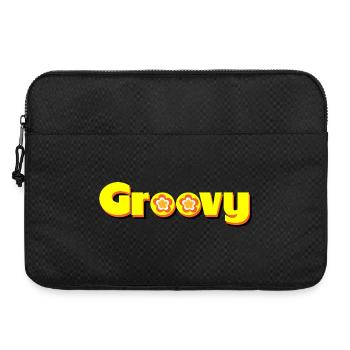 Groovy des années 70 fleur fleur - Sacoche pour ordinateur portable 15 pouces - noir - Devant