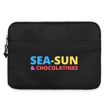 Sea Sun and Chocolatines - Laptop bag 15" - black - Front
