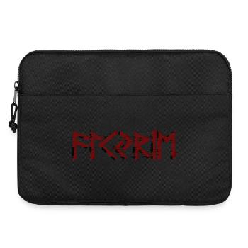 Lettres Valkyrie runes rouges - Sacoche pour ordinateur portable 15 pouces - noir - Devant