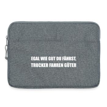 Truckers drive goods – funny saying - Laptop bag 15" - heather grey - Front