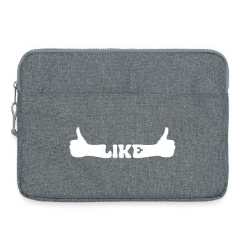 LIKE pouces levés main - Sacoche pour ordinateur portable 15 pouces - gris chiné - Devant