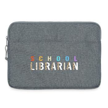 Leseratte Bibliothek Lesen - Laptoptasche 15" - Grau meliert - Vorne