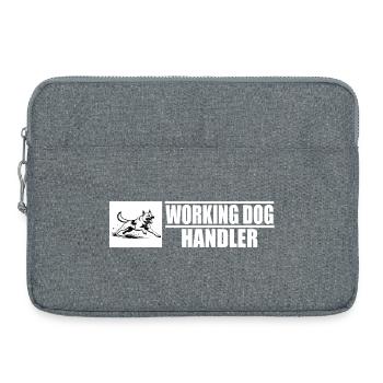 Motif du maître de chien de travail - Sacoche pour ordinateur portable 15 pouces - gris chiné - Devant