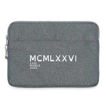 1976_LINE_blanc - Sacoche pour ordinateur portable 15 pouces - gris chiné - Devant
