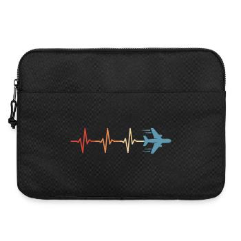 Pilote d’avion Battement de cœur Aviateur - Sacoche pour ordinateur portable 15 pouces - noir - Devant