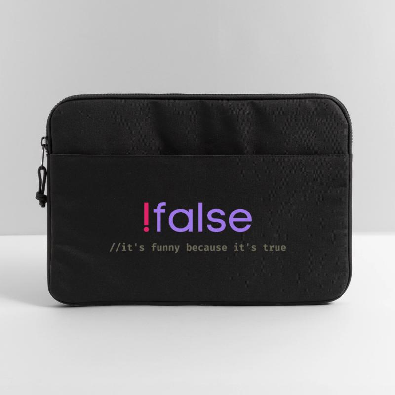 Ifalse Funny Coder Programming Pun Laptop bag 15"
