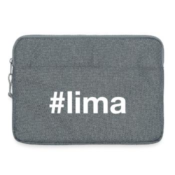 Lima Peru Hashtag - Laptop bag 15" - heather grey - Front