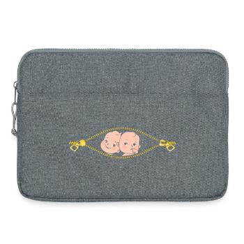 Annonce de la grossesse maman des jumeaux maman maman - Sacoche pour ordinateur portable 15 pouces - gris chiné - Devant