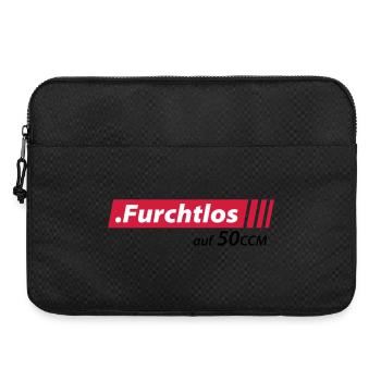 Furchtlos auf 50ccm Stolzer Mofa- und Mopedfahrer - Laptoptasche 15" - Schwarz - Vorne