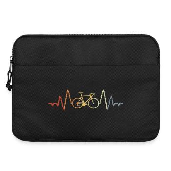 Vintage Bicycle Heartbeat - Laptop bag 15" - black - Front
