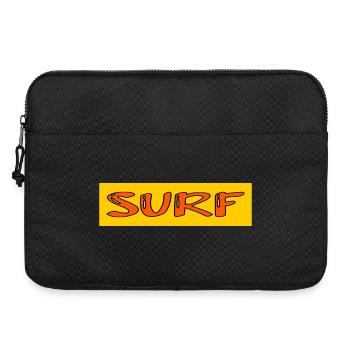 SURFING. FISH. BEACH. SEA. OCEAN. HUMOR. HOLIDAY - Laptop bag 15" - black - Front