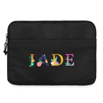 Nom JADE décoré de fleurs - Sacoche pour ordinateur portable 15 pouces - noir - Devant