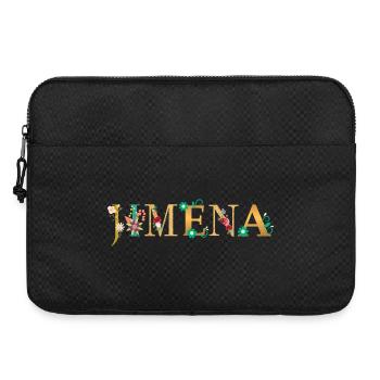 JIMENA name decorated with flowers - Laptop bag 15" - black - Front