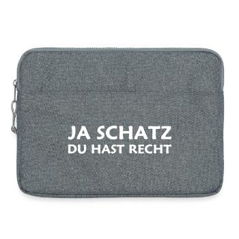 Ja Schatz du hast recht - Laptoptasche 15" - Grau meliert - Vorne