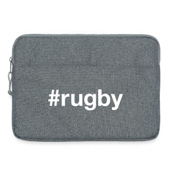 Rugby Hashtag - Laptop bag 15" - heather grey - Front