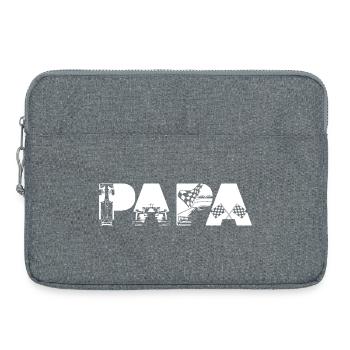 Formule de course Papa Race Car Dad Wheel Racing - Sacoche pour ordinateur portable 15 pouces - gris chiné - Devant