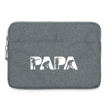 Papa Landscaping Gardener Silhouette Design - Laptoptasche 15" - Grau meliert - Vorne