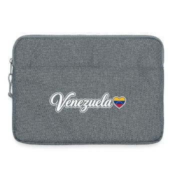 Scénario du Venezuela avec drapeau cœur amoureux - Sacoche pour ordinateur portable 15 pouces - gris chiné - Devant
