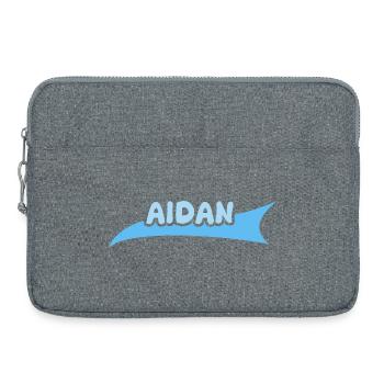 Cadeau pour Aidan - Sacoche pour ordinateur portable 15 pouces - gris chiné - Devant