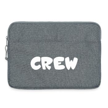 Crew Bubbles Typography - Laptop bag 15" - heather grey - Front