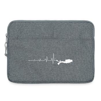 Heartbeat scuba diving - Laptop bag 15" - heather grey - Front