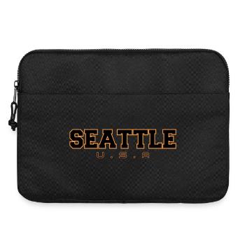 Seattle U.S.A. Lettering - Laptop bag 15" - black - Front