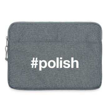 POLISH Polnisch Poland Polen Hashtag - Laptoptasche 15" - Grau meliert - Vorne
