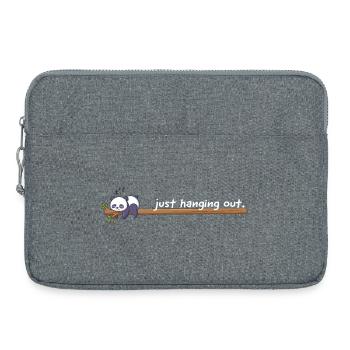 Just Hanging Out – Süßes Panda Chill Design - Laptoptasche 15" - Grau meliert - Vorne