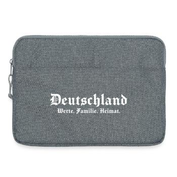 Deutschland Werte Familie Heimat Deutscher - Laptoptasche 15" - Grau meliert - Vorne