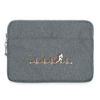 Je vois un nouveau design : l’ECG Rugby Retro Heartbeat - Sacoche pour ordinateur portable 15 pouces - gris chiné - Devant