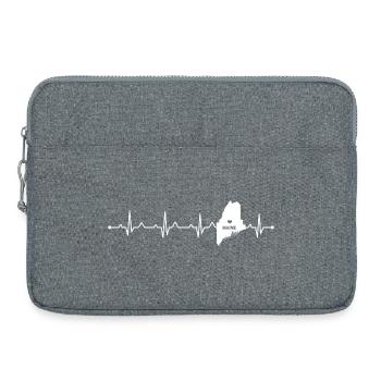 Maine Heart Love Minimalist Travel Slogan - Laptop bag 15" - heather grey - Front