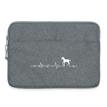 Cheval chevaux - Sacoche pour ordinateur portable 15 pouces - gris chiné - Devant