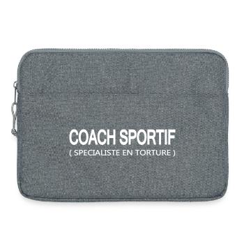Coach sportif humour - Sacoche pour ordinateur portable 15 pouces - gris chiné - Devant