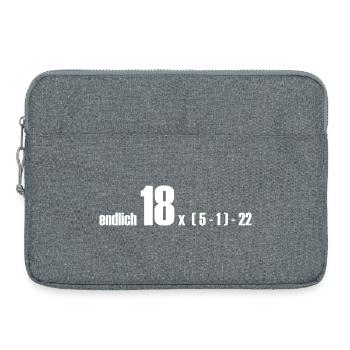 endlich 18 oder doch 50? - Laptoptasche 15" - Grau meliert - Vorne