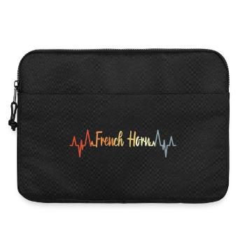 Battement de cœur de corne rétro - Sacoche pour ordinateur portable 15 pouces - noir - Devant
