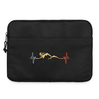 Mountain biker heartbeat - Laptop bag 15" - black - Front