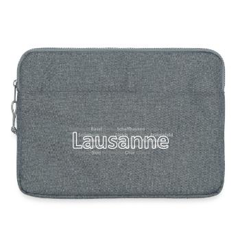 Schweizer Städte Lausanne - Laptoptasche 15" - Grau meliert - Vorne