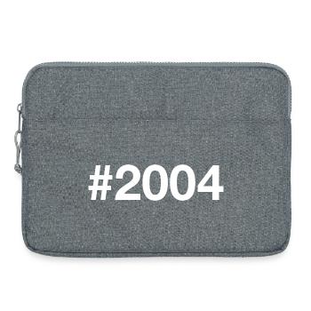 2004 Hashtag 22 Jahre 22. Geburtstag - Laptoptasche 15" - Grau meliert - Vorne